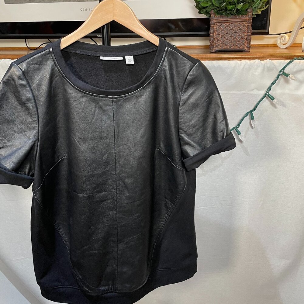 Halogen Leather Top-Sz S